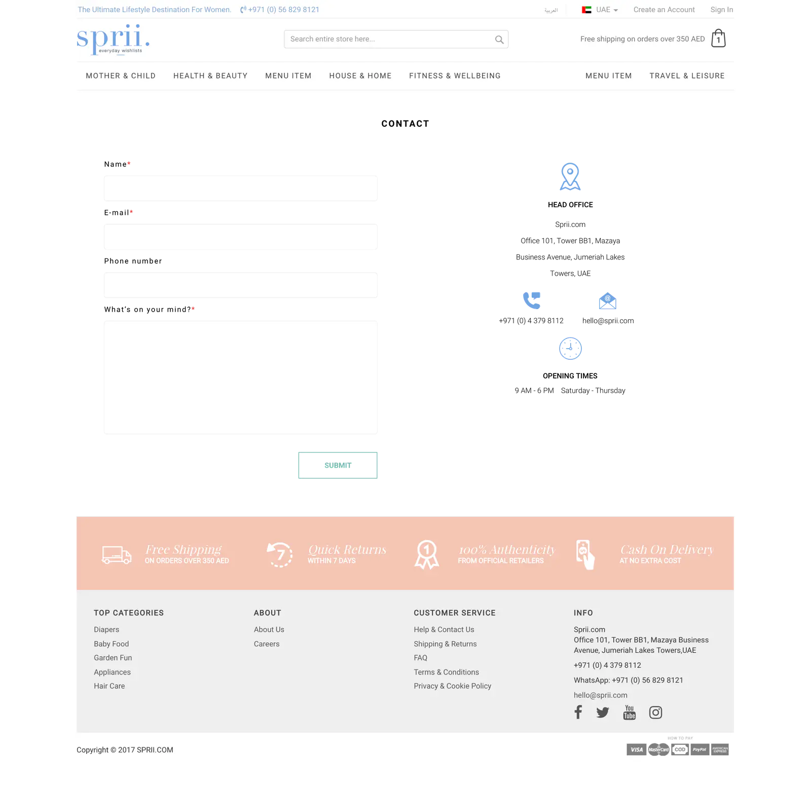 Sprii Webshop 1